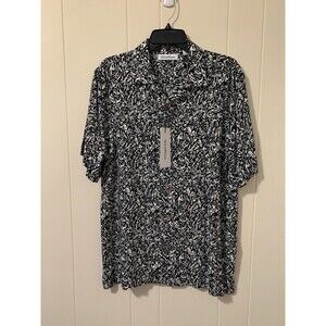 Caribbean Mens Size Medium M Shirt Button Up Short Sleeve NWT